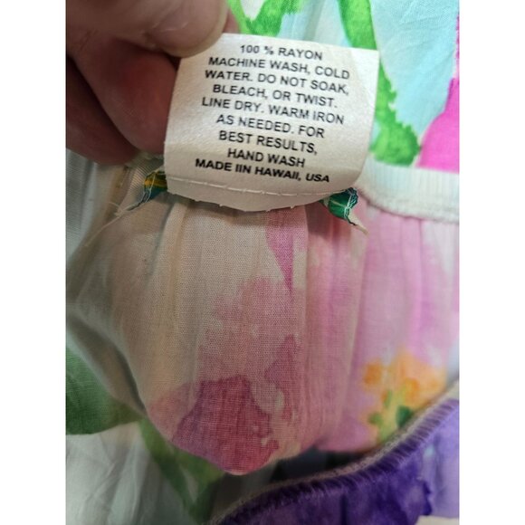 Jams World Sky Flower Ruffle Tiered Skirt Multicolor Art to Wear Boho Summer - Picture 7 of 9